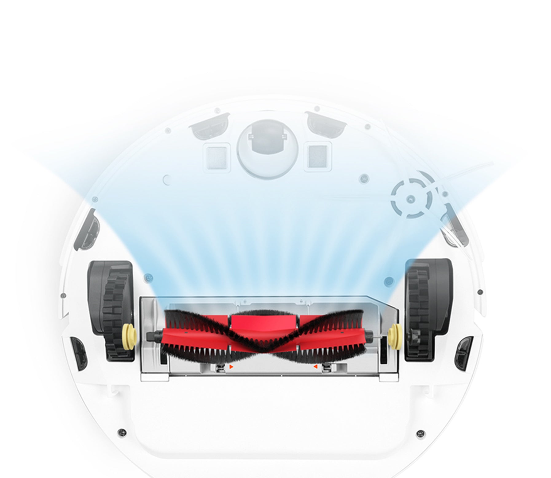 La nouvelle brosse du Roborock S6 est douce sur vos sols mais durs avec la saleté La nouvelle brosse du Roborock S6 est douce sur vos sols mais durs avec la saleté