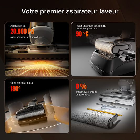 Roborock F25 RT aspirateur laveur sans fil sec et humide
