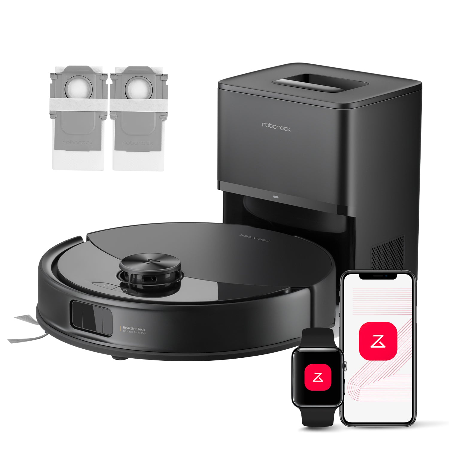 Roborock Q10 S5+ Set robot aspirateur laveur de VibraRise 2.0 avec avec station de vidage automatique
