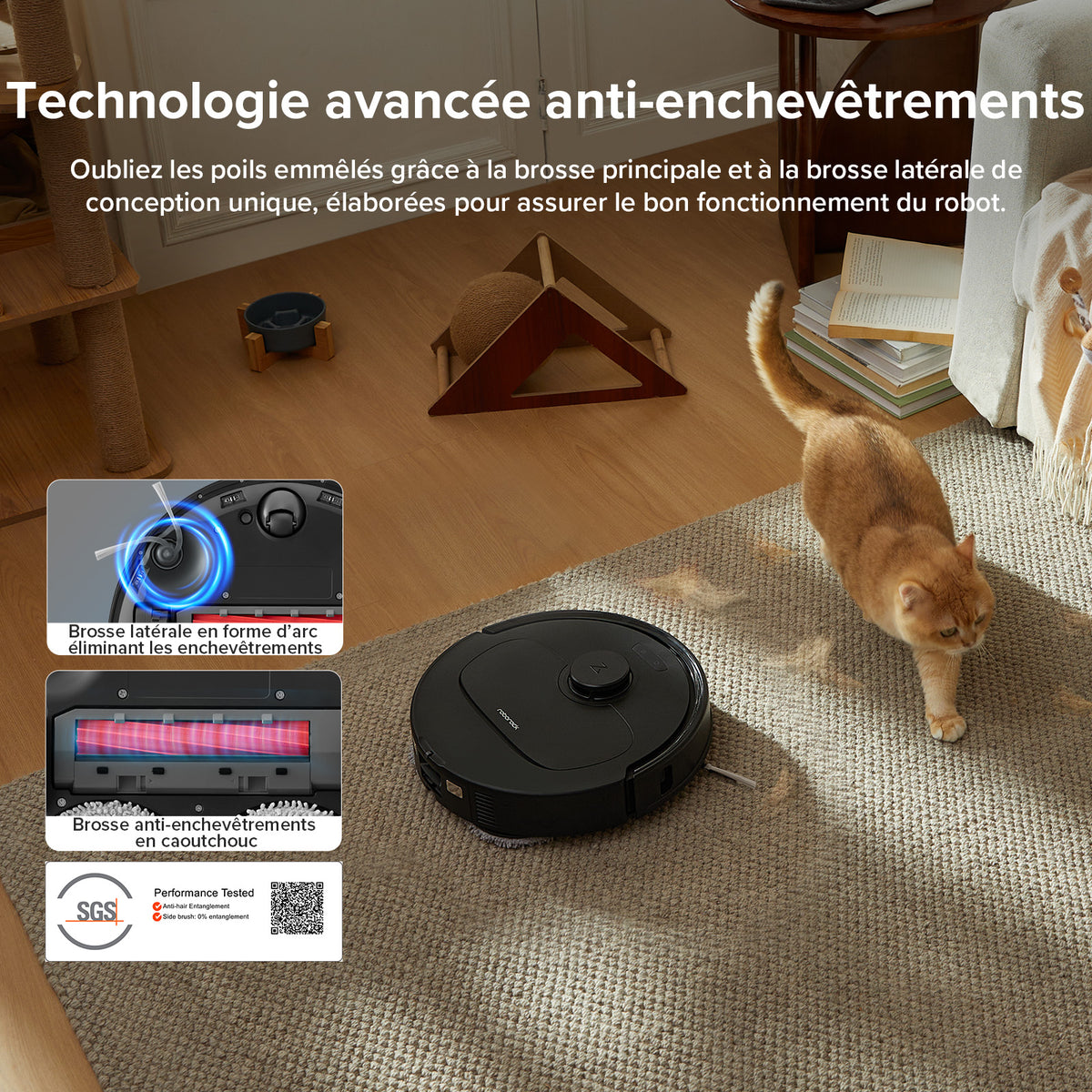 Roborock QV 35A robot aspirateur laveur avec station d’accueil multifo ...