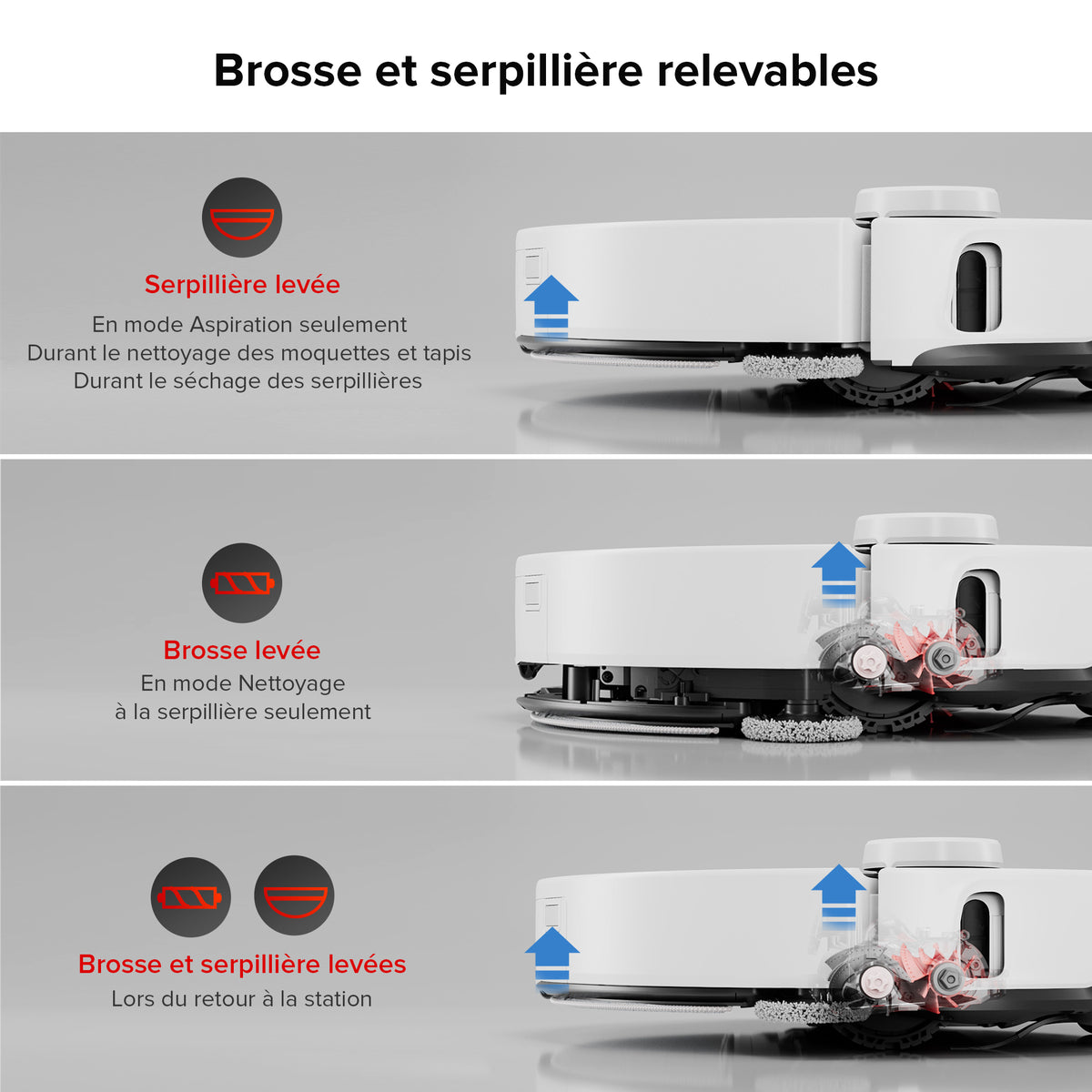 Roboter Deals - Tampons Latéraux Microfibre (lot De 2) Pour Roborock S8 MaxV Ultra - Pour Nettoyage Des Coins Et Bords - Fabriqué En Allemagne - 1